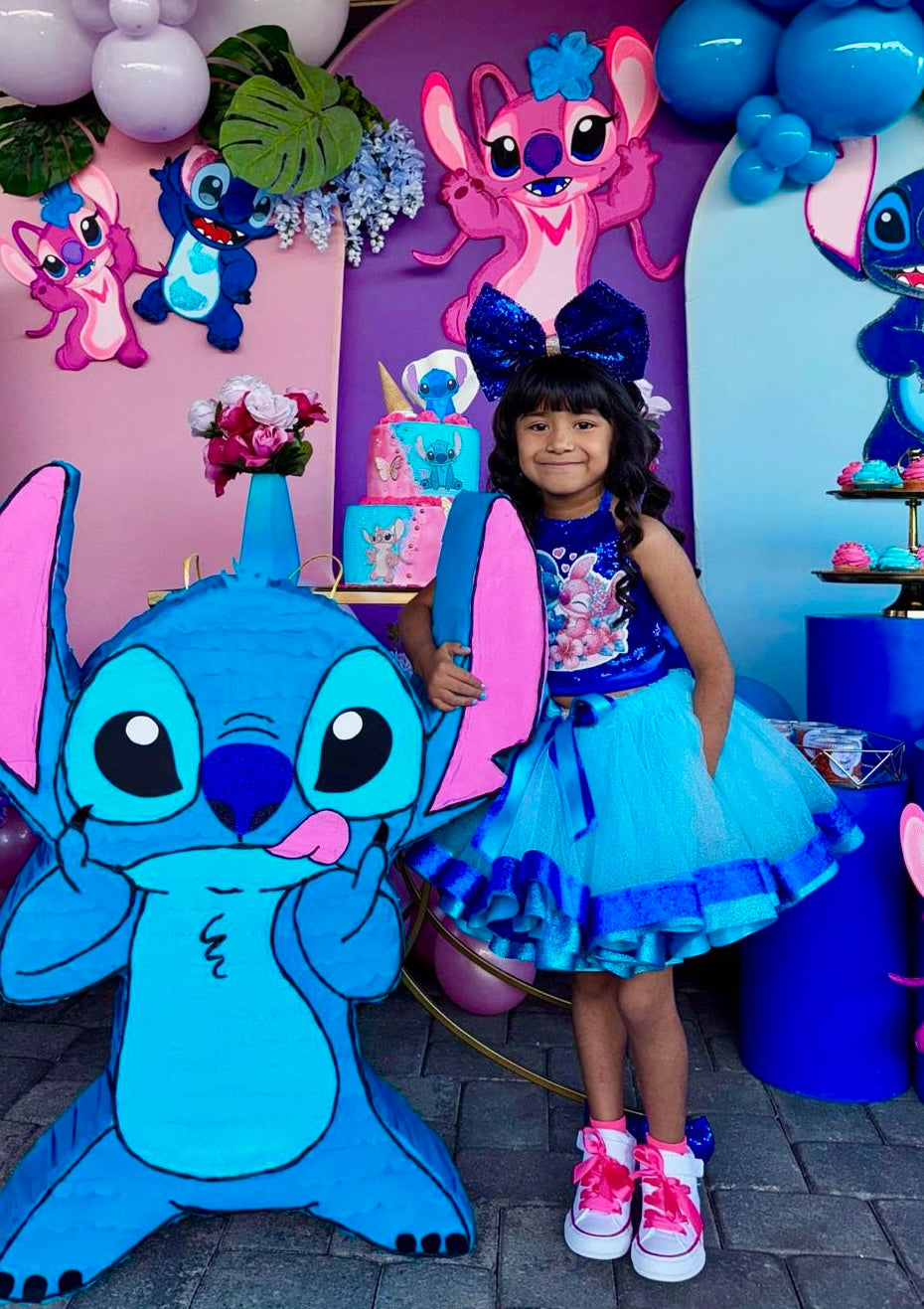 Stitch and Angel party tutu outfit