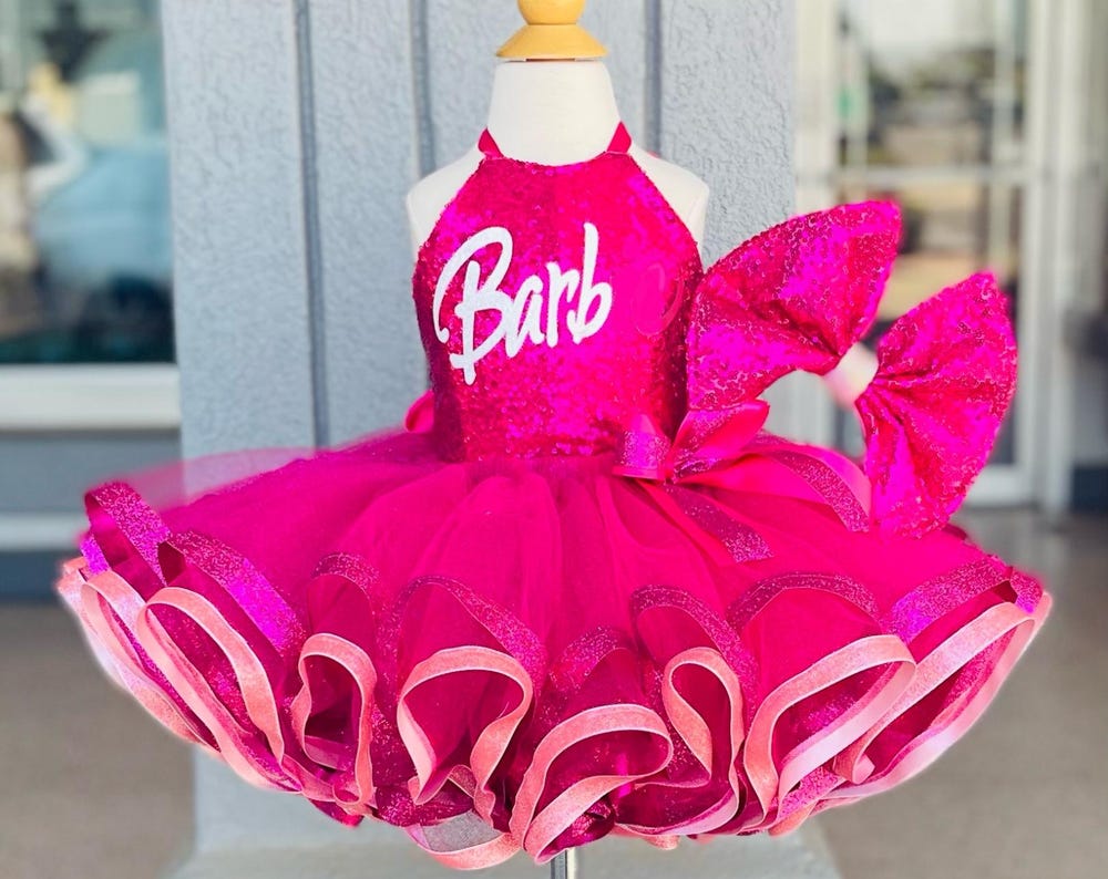 hot pink halter top, dolly tutu set