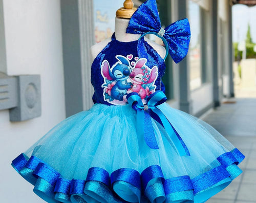 Stitch and Angel party tutu outfit